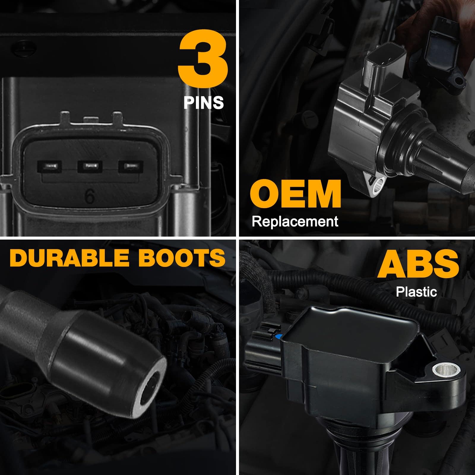 Conjunto de 6 bobinas de encendido BDFHYK UF550 Compatible - Imagen 3