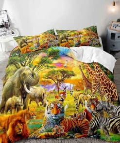 Juego de Funda Nórdica de Animales de la Selva VIVIHOME