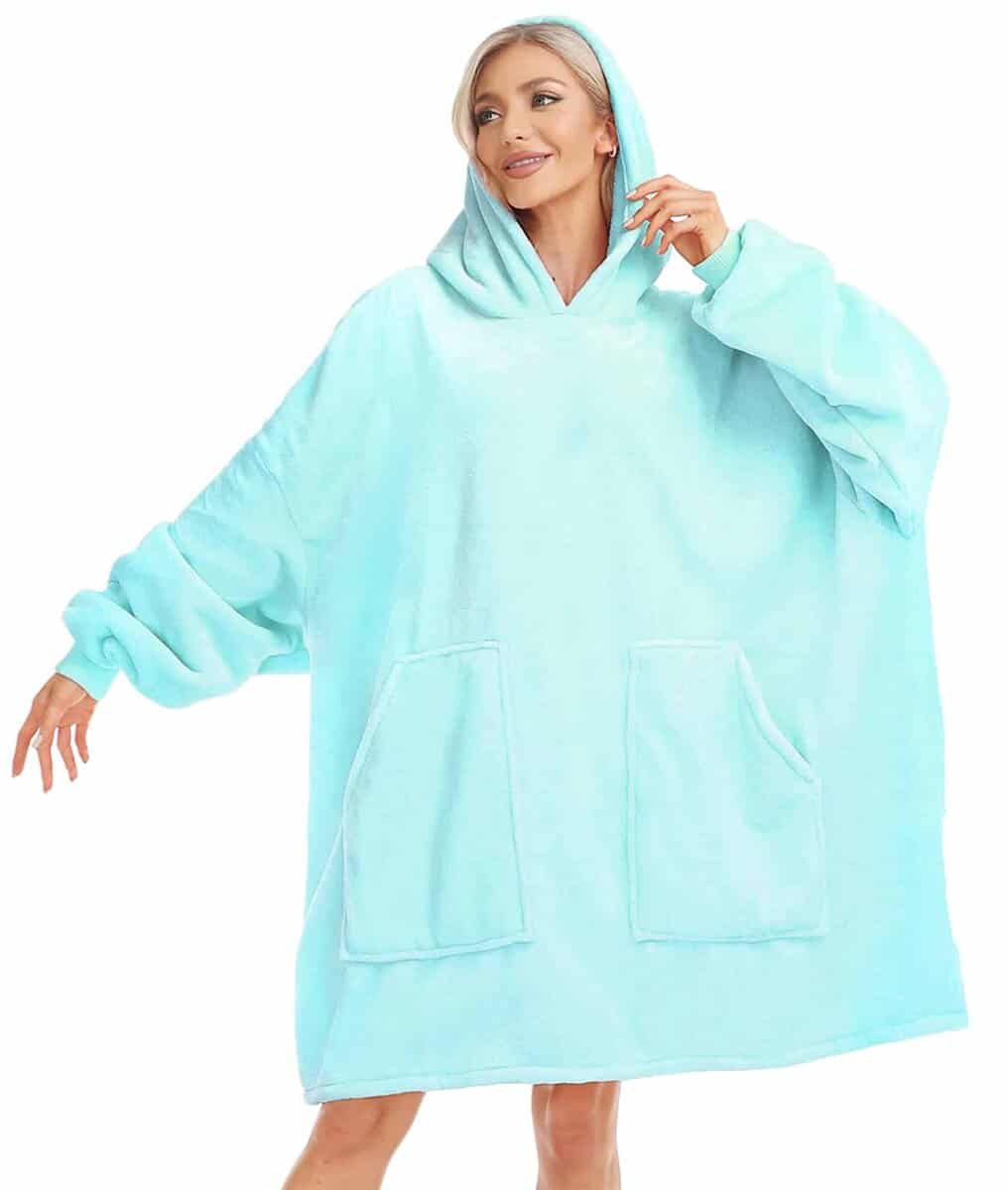 Kipswiza Manta con Capucha Ligera, Manta Suave de Franela