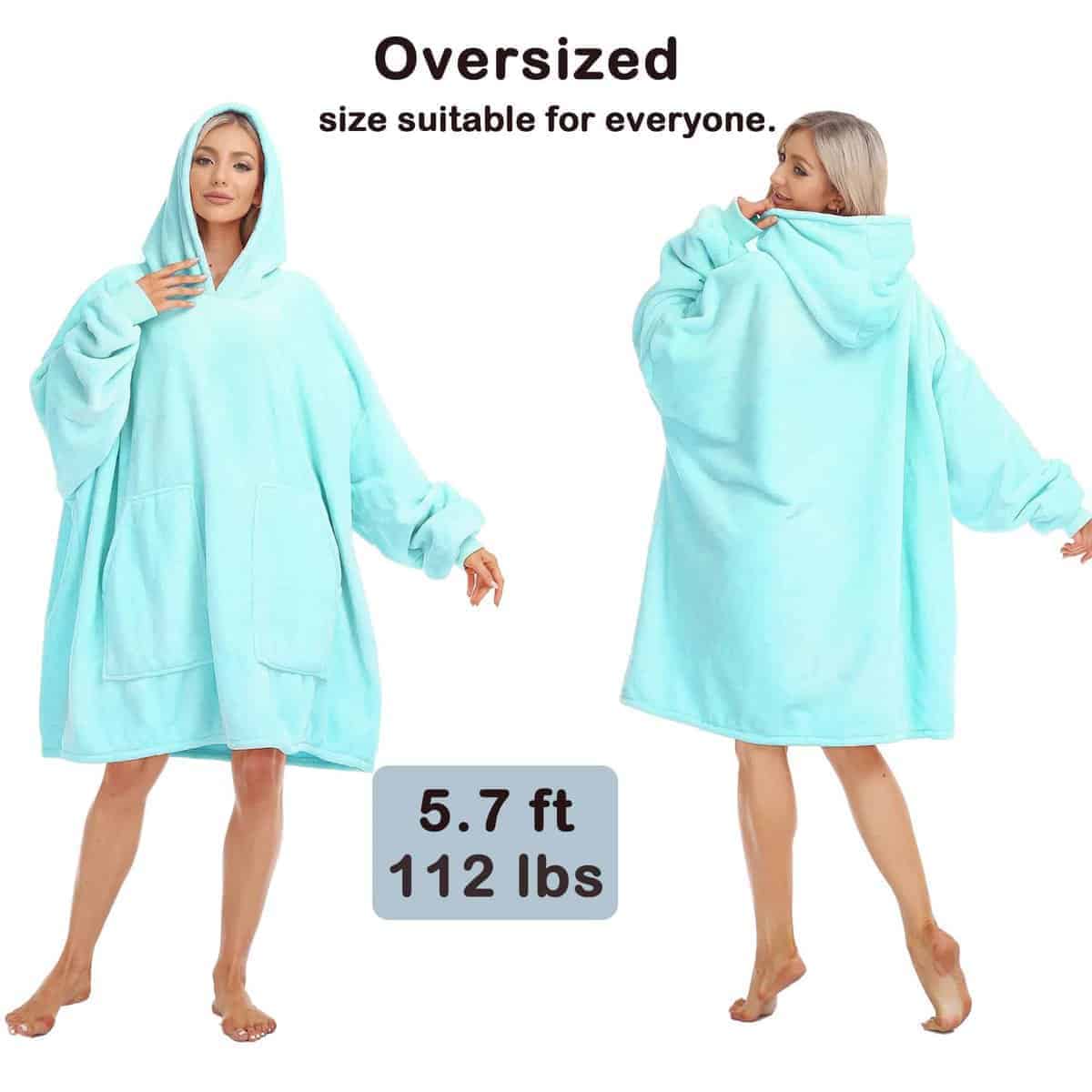 Kipswiza Manta con Capucha Ligera, Manta Suave de Franela - Imagen 5