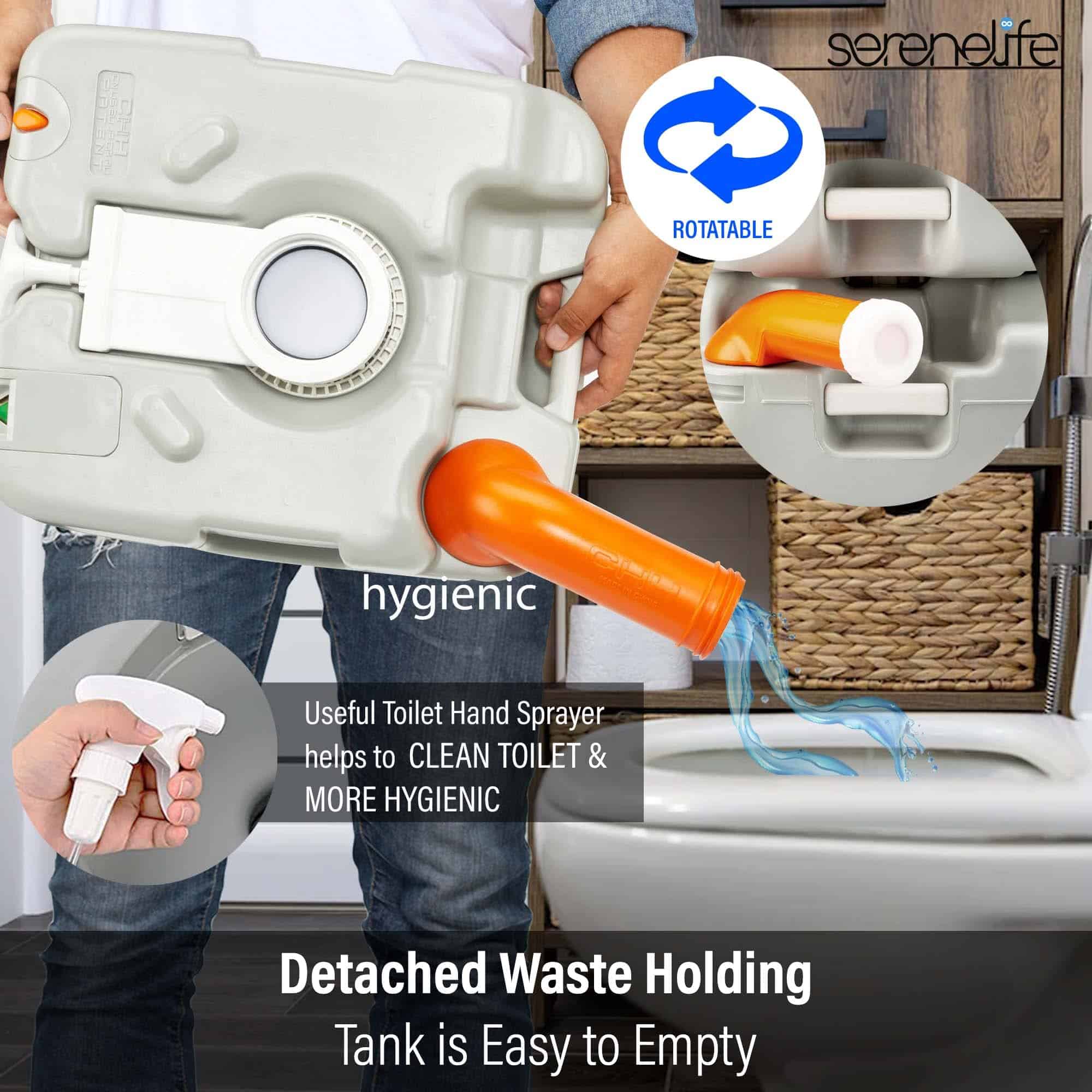 Inodoro Portátil SereneLife, Baño Portátil de Camping, - Imagen 7