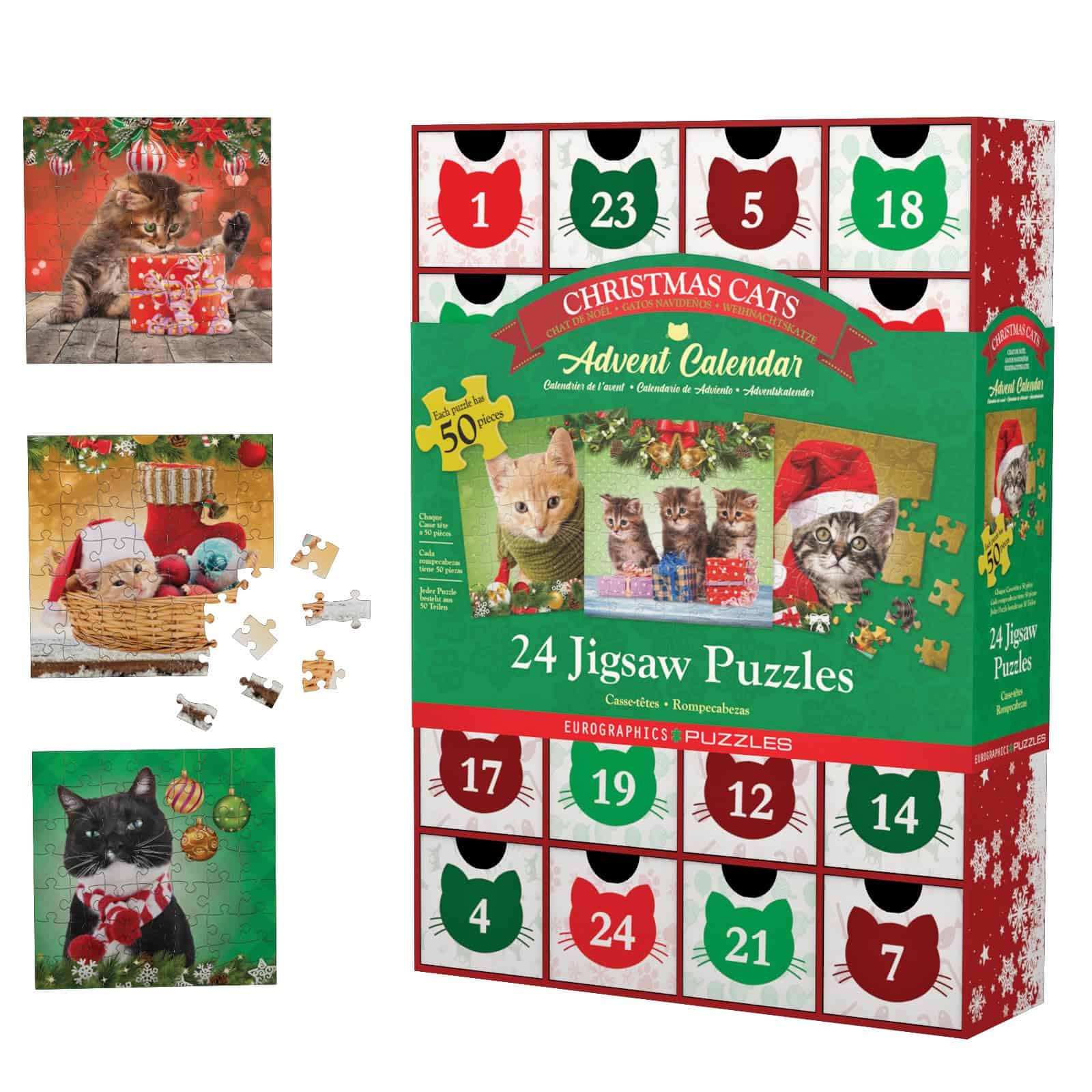 Calendario de Adviento de Gatos Navideños