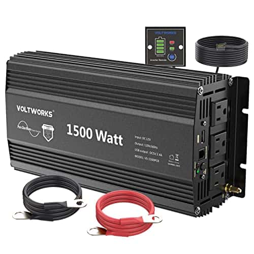Inversor de Corriente 1500W Onda Sinusoidal Pura DC 12v a