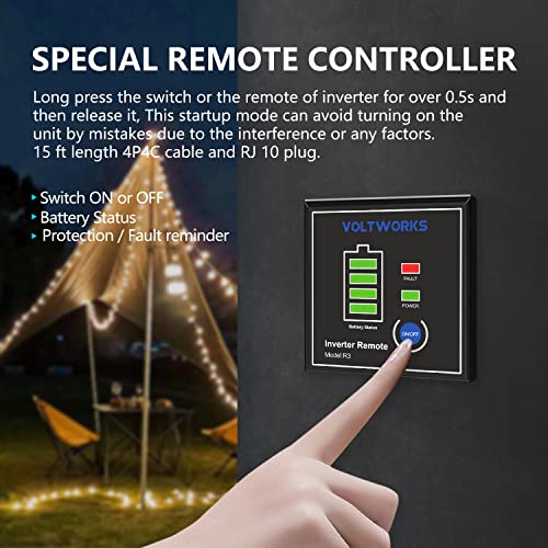 Inversor de Corriente 1500W Onda Sinusoidal Pura DC 12v a - Imagen 8