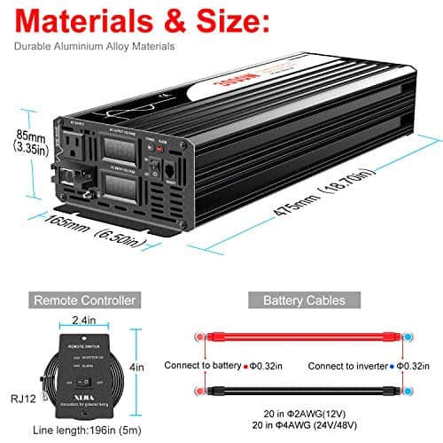 Inversor de Onda Sinusoidal Pura Xijia 3000W (Potencia Pico - Imagen 6