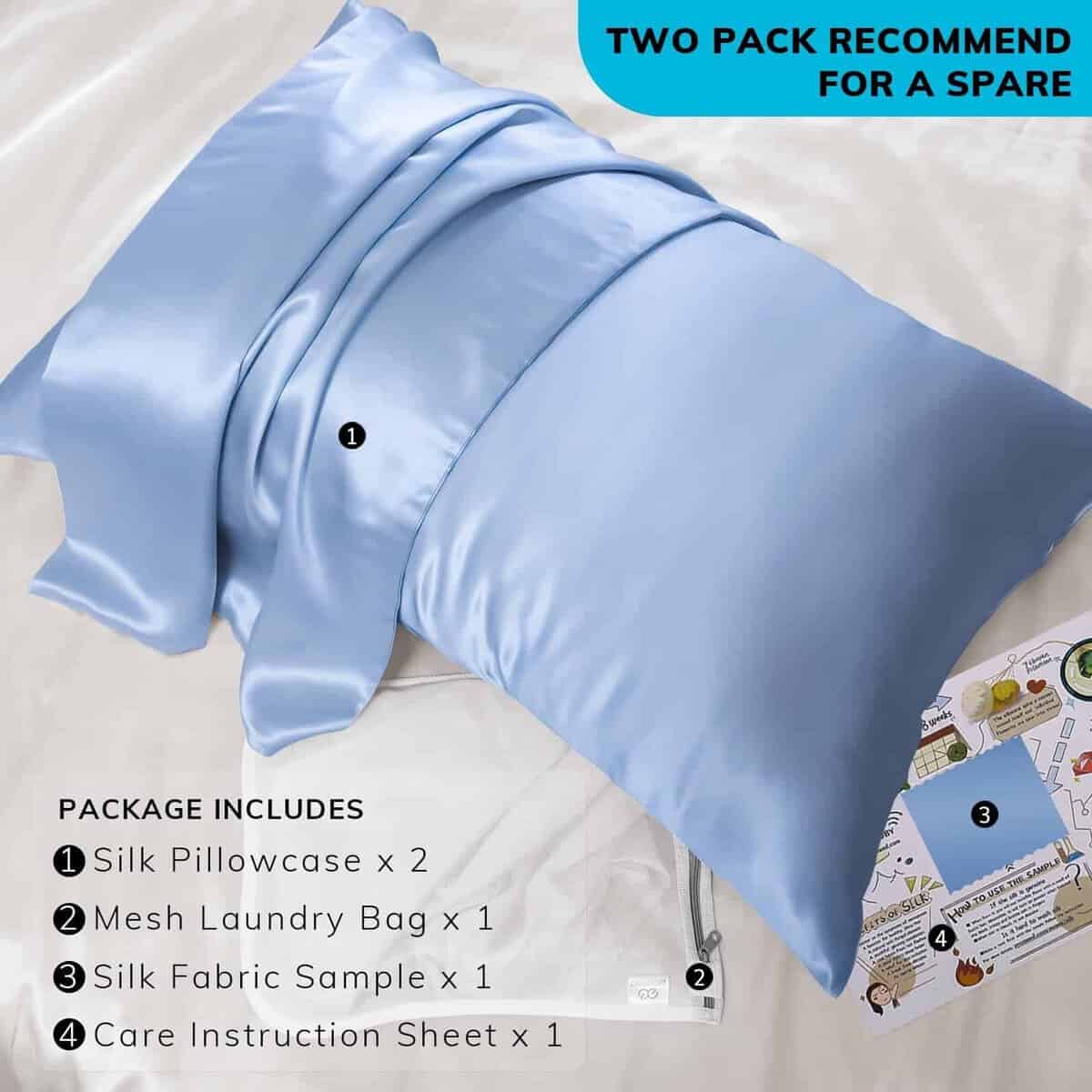 Funda de Almohada de Seda de 23 Mommes PROMEED 2 Pack con - Imagen 7