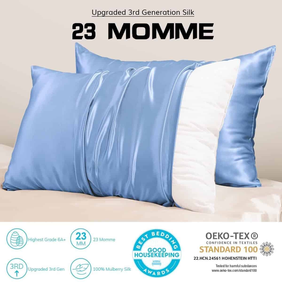 Funda de Almohada de Seda de 23 Mommes PROMEED 2 Pack con - Imagen 3