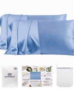 Juego de 2 Fundas de Almohada 100% Seda de Morera Promeed,