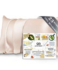 Funda de almohada de seda 100% PROMEED para cabello y piel,