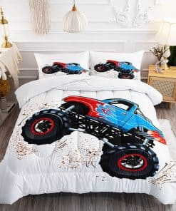 Edredón impreso en 3D con ploteado de Camionetas de