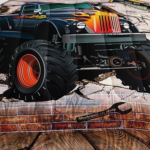 Colcha impresa para camión todoterreno 3D DYcolor, 3 piezas - Imagen 4