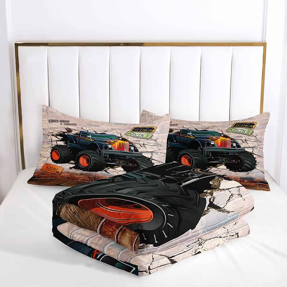 Colcha impresa para camión todoterreno 3D DYcolor, 3 piezas - Imagen 6