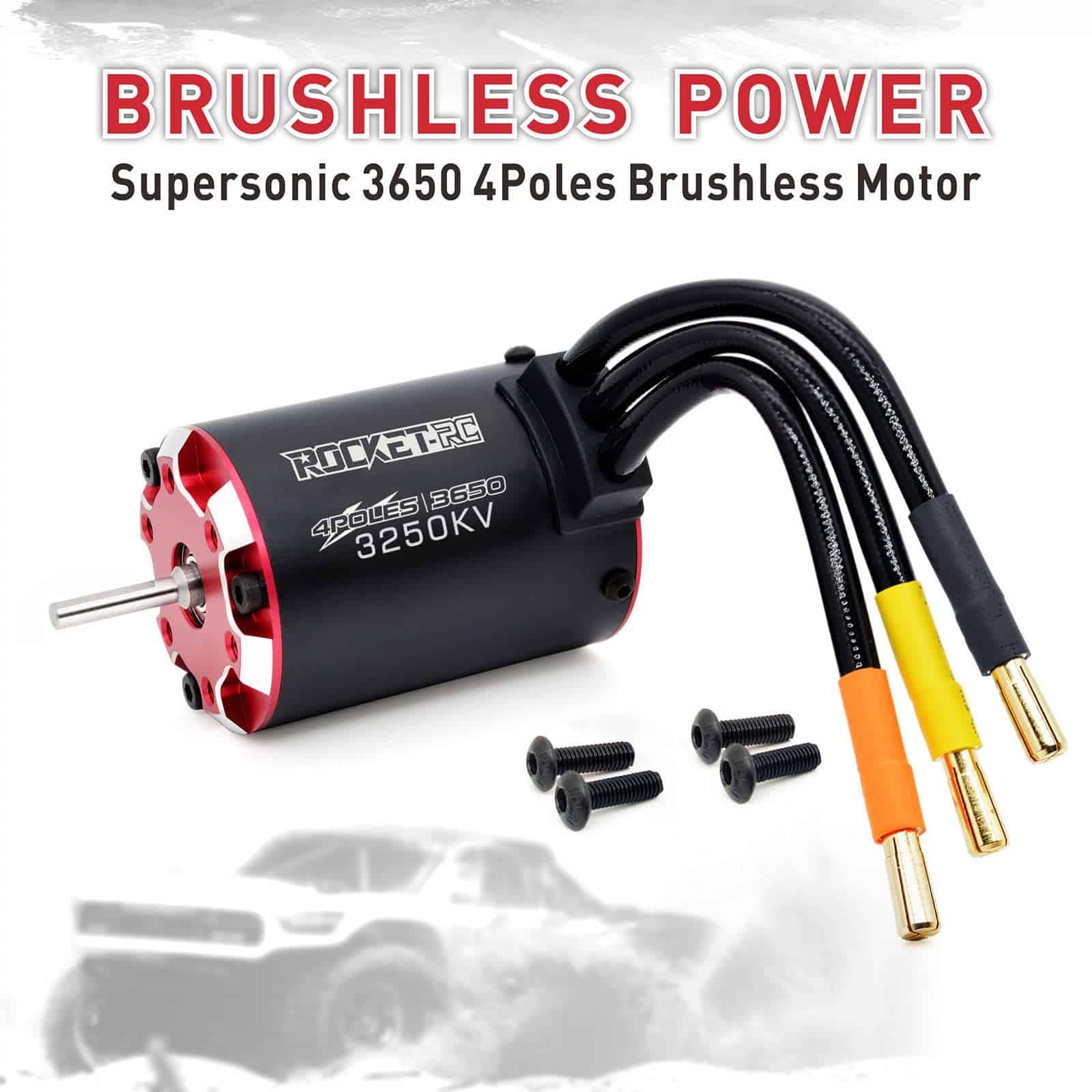 Motor sin Escobillas Surpass RC 3650 V2 3650 3250KV 4 Polos - Imagen 4