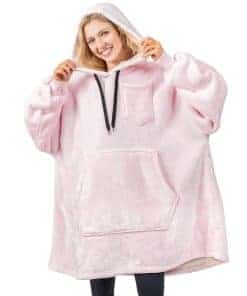 Manta con capucha PAVILIA para Mujer Rosa, Manta para