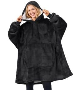 Manta con capucha PAVILIA para mujer en -Negro