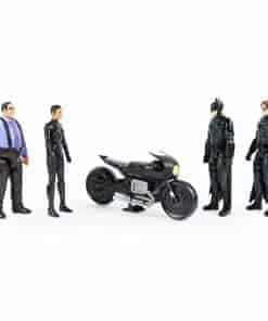 Paquete de Batman Batcycle de DC Comics con 4 Figuras