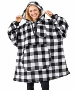 Manta con capucha PAVILIA para mujer Blanco, Manta vestible