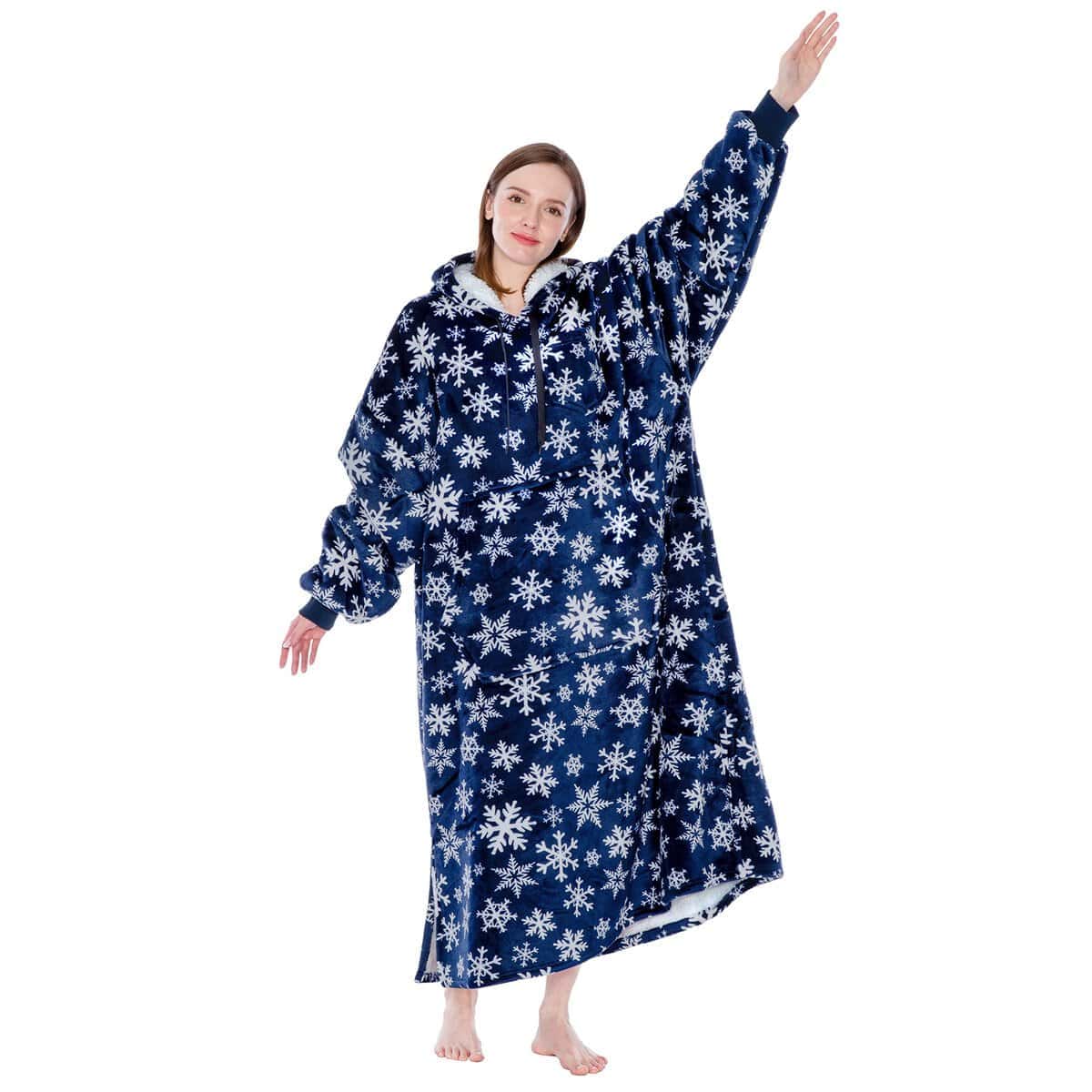 Manta con Capucha PAVILIA para Mujeres Azul, Manta con - Imagen 9