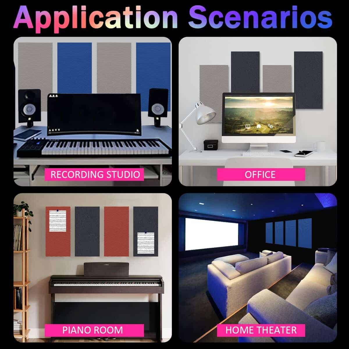 Panel Acústico BOBOBIER, Paquete de 2 Paneles de 24x12x2 - Imagen 6