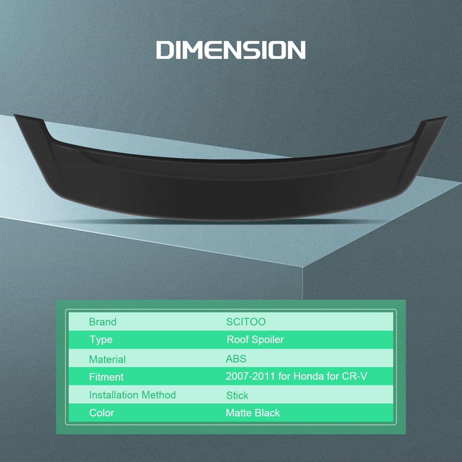 Alerón de Techo SCITOO para Honda CR-V 2007-2011 Matt Negro - Imagen 3
