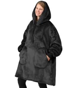 Manta con capucha PAVILIA para mujer en -Negro