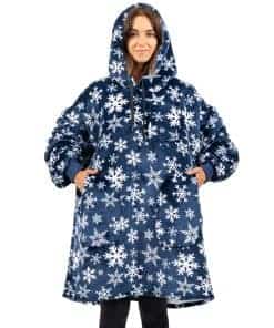 Manta con capucha PAVILIA para mujeres Azul, Manta usable