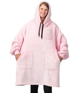 Manta con capucha PAVILIA para mujeres Rosa, Manta poncho