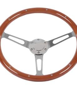 Volante Clásico, 380mm/15in Volante de Madera Universal con
