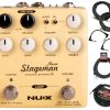 NUX Stageman Floor Acoustic Preamp/DI Pedal Bundle con 2