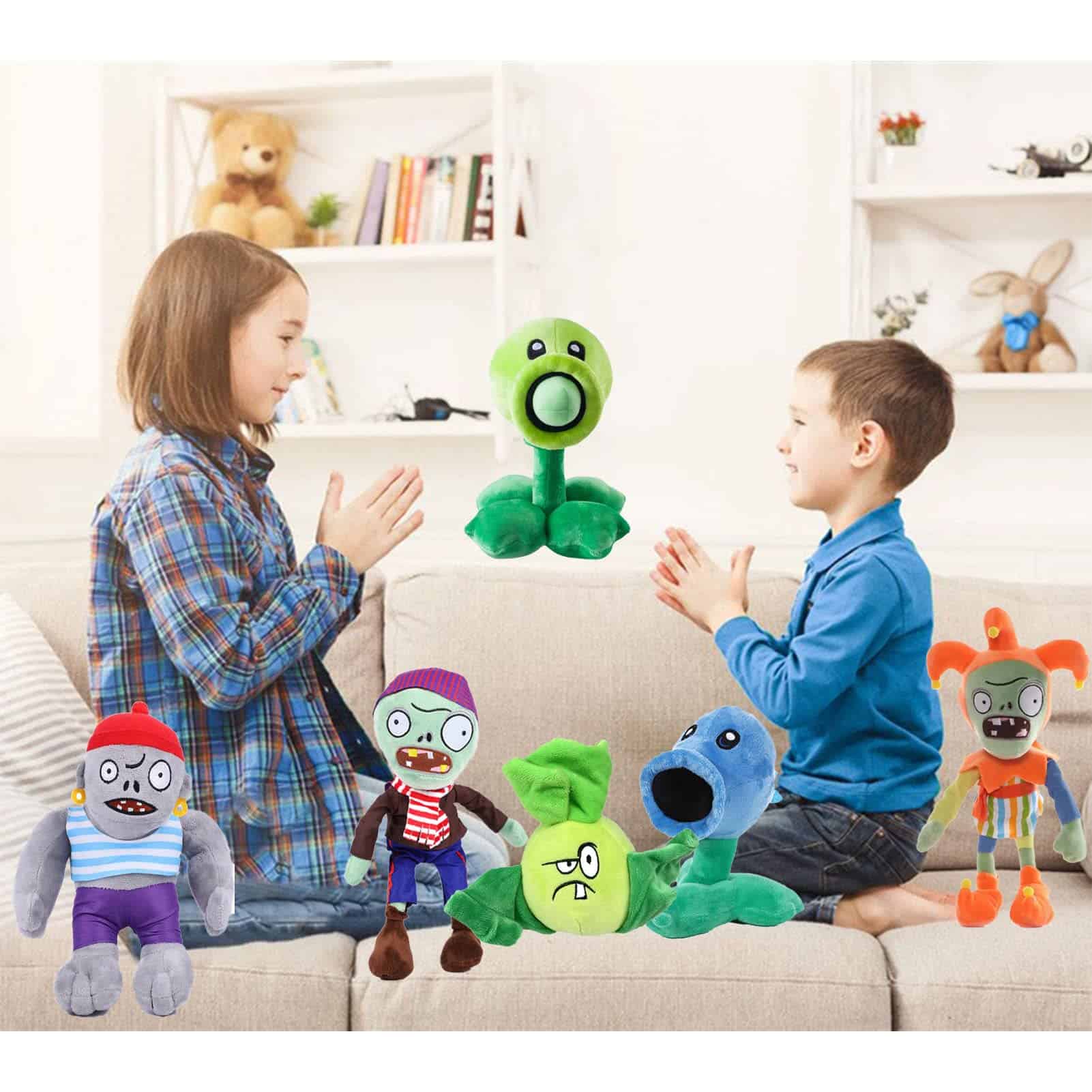 6 PCS Juego de Peluches de Plantas y Zombies Plantas - Imagen 8