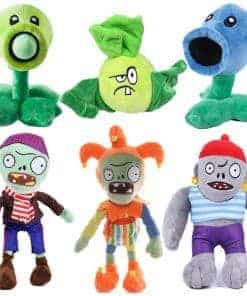 6 PCS Juego de Peluches de Plantas y Zombies Plantas