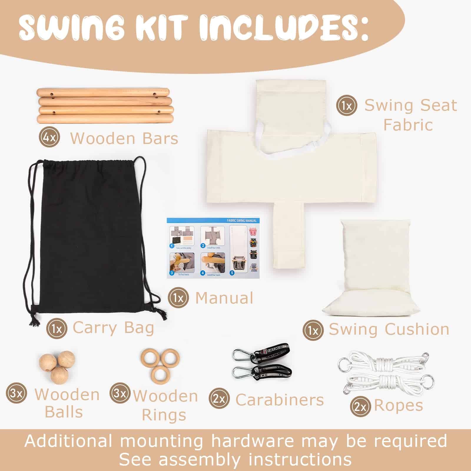 Columpio para Bebés Tislly para Exterior e Interior con - Imagen 5