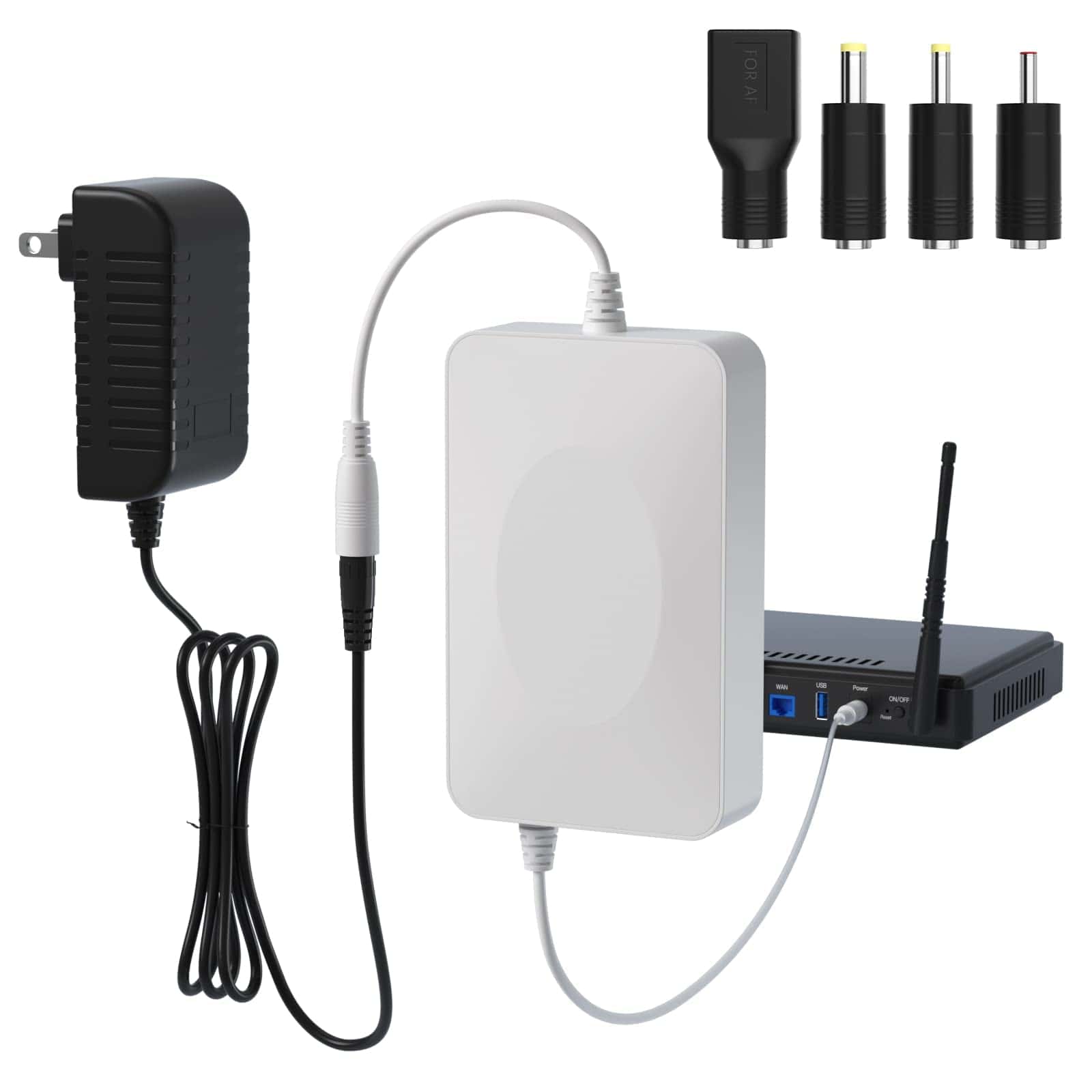 UPS Batería de Respaldo 15000mAh, Hogar DC 12V/2A Router