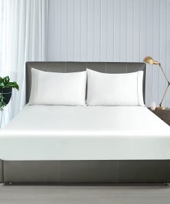 Juego de 2 Sábanas Ajustables Tamaño Queen hechas de Bambú,