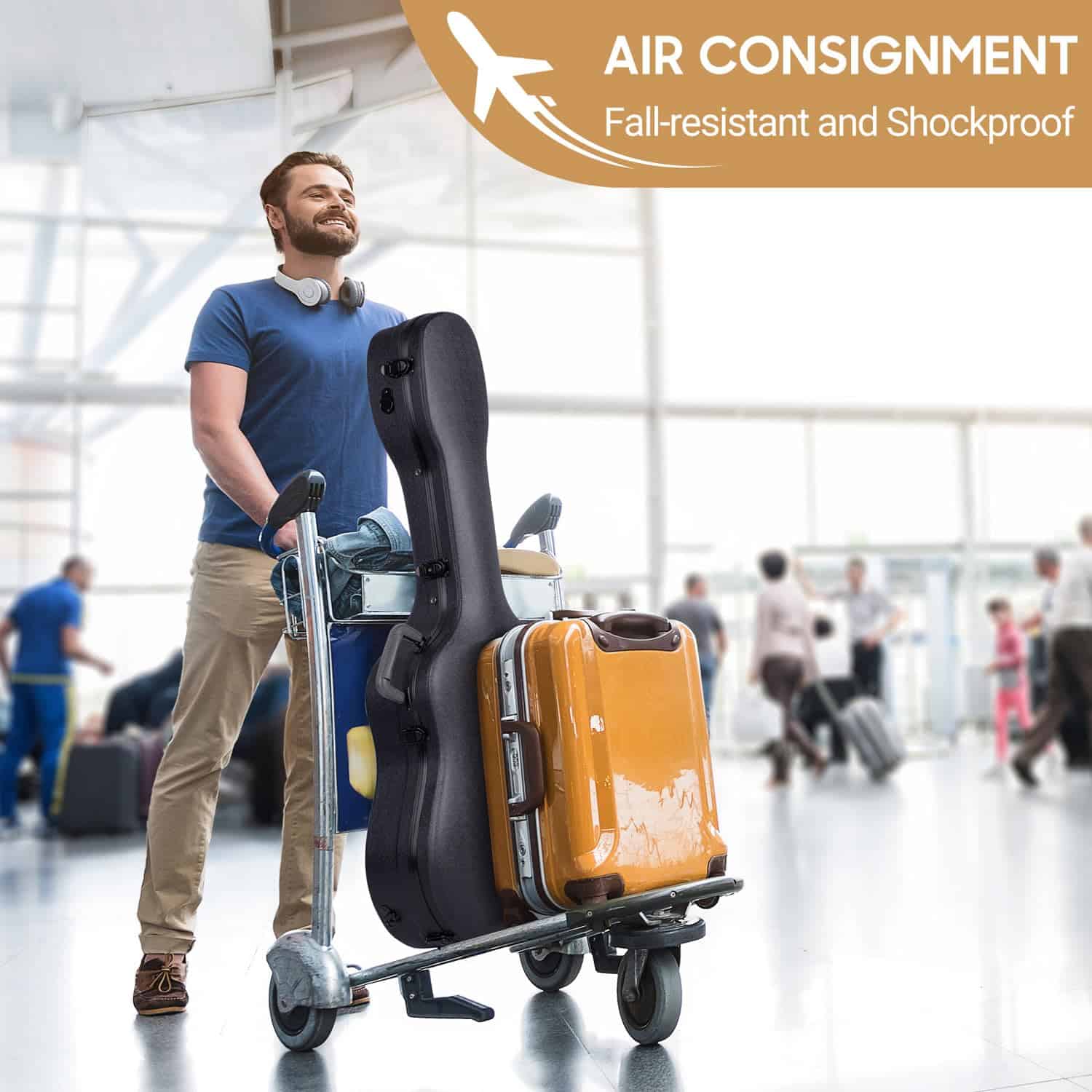 Estuche resistente para guitarra acústica CAHAYA de 41 - Imagen 3