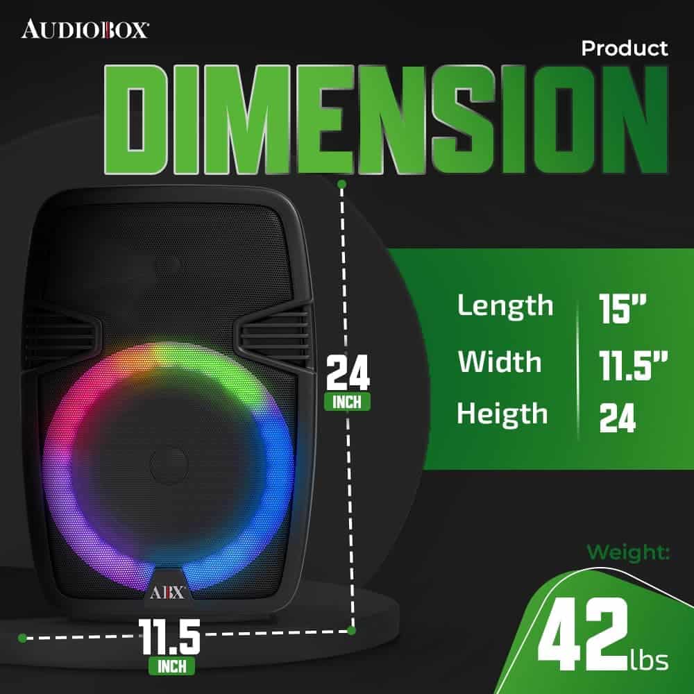 Altavoz portátil Audiobox ABX-160R de 15 pulgadas con - Imagen 7