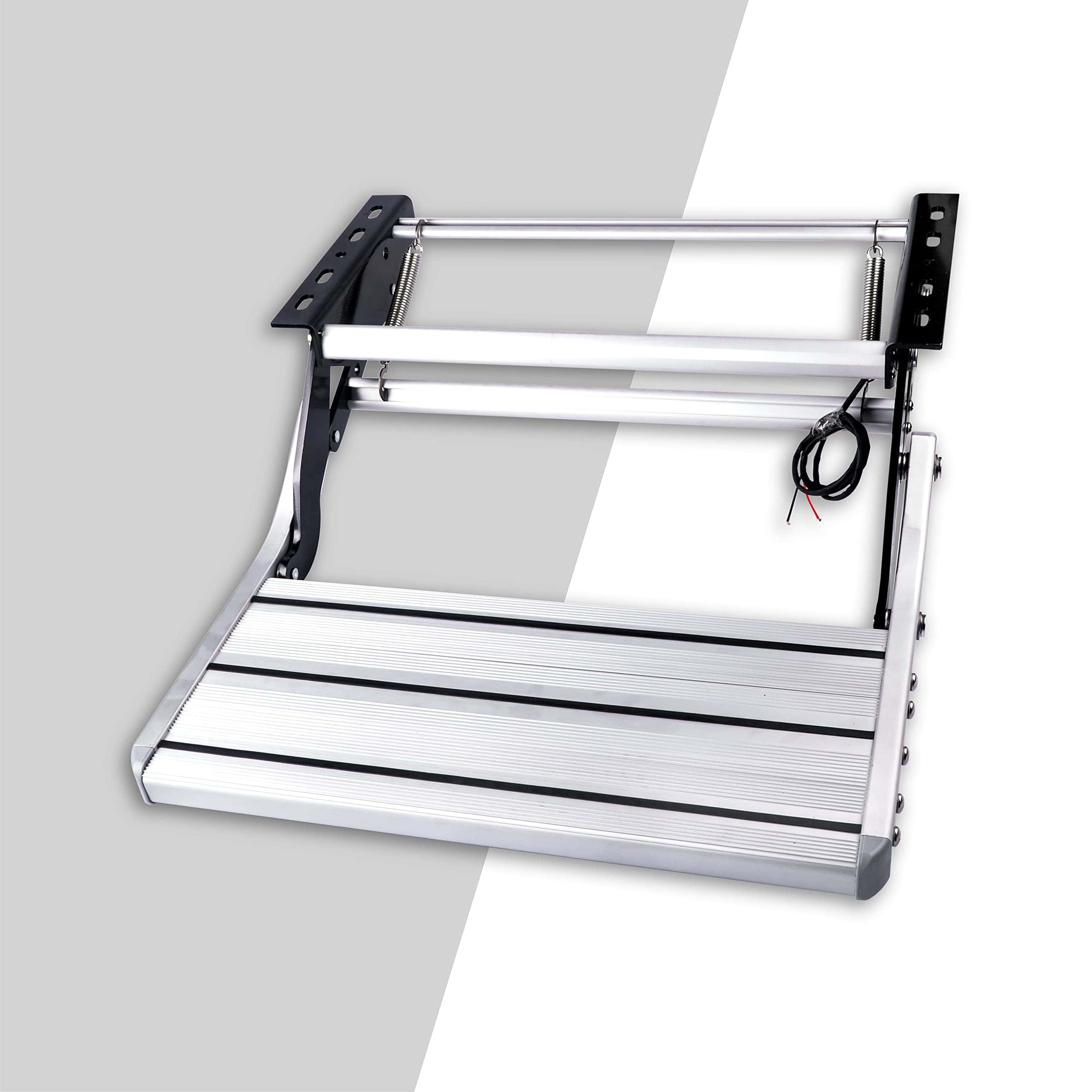 Escalón manual plegable de aleación de aluminio con luz