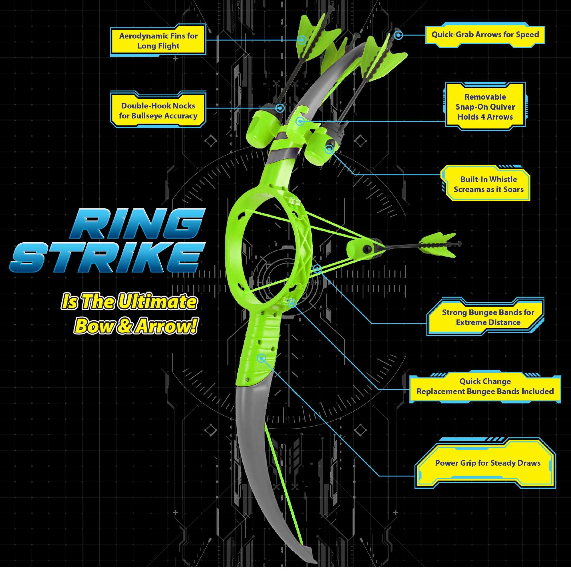 Arco y flecha Ring Strike Funwares lanza flechas a más de - Imagen 3