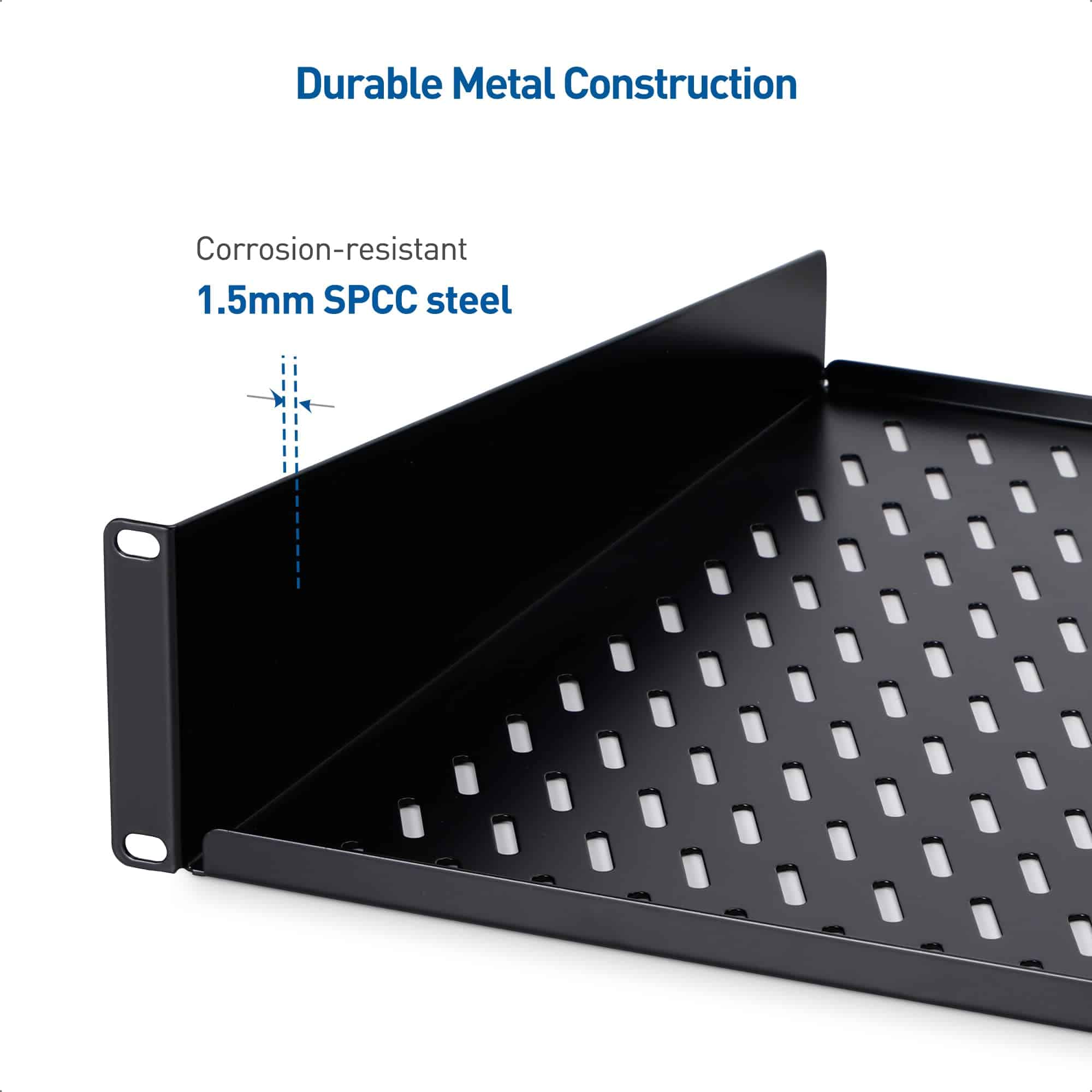 Repisa de servidor de 2U de Cable Matters para rack de 19" - Imagen 3