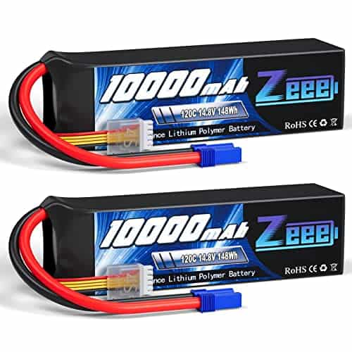 Batería Lipo Zeee 4S 10000mAh 14.8V 120C con Conector EC5