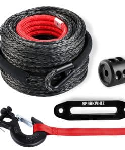 Kit de Cable de Cuerda Sintética SPARKWHIZ para Winch, 3/8"