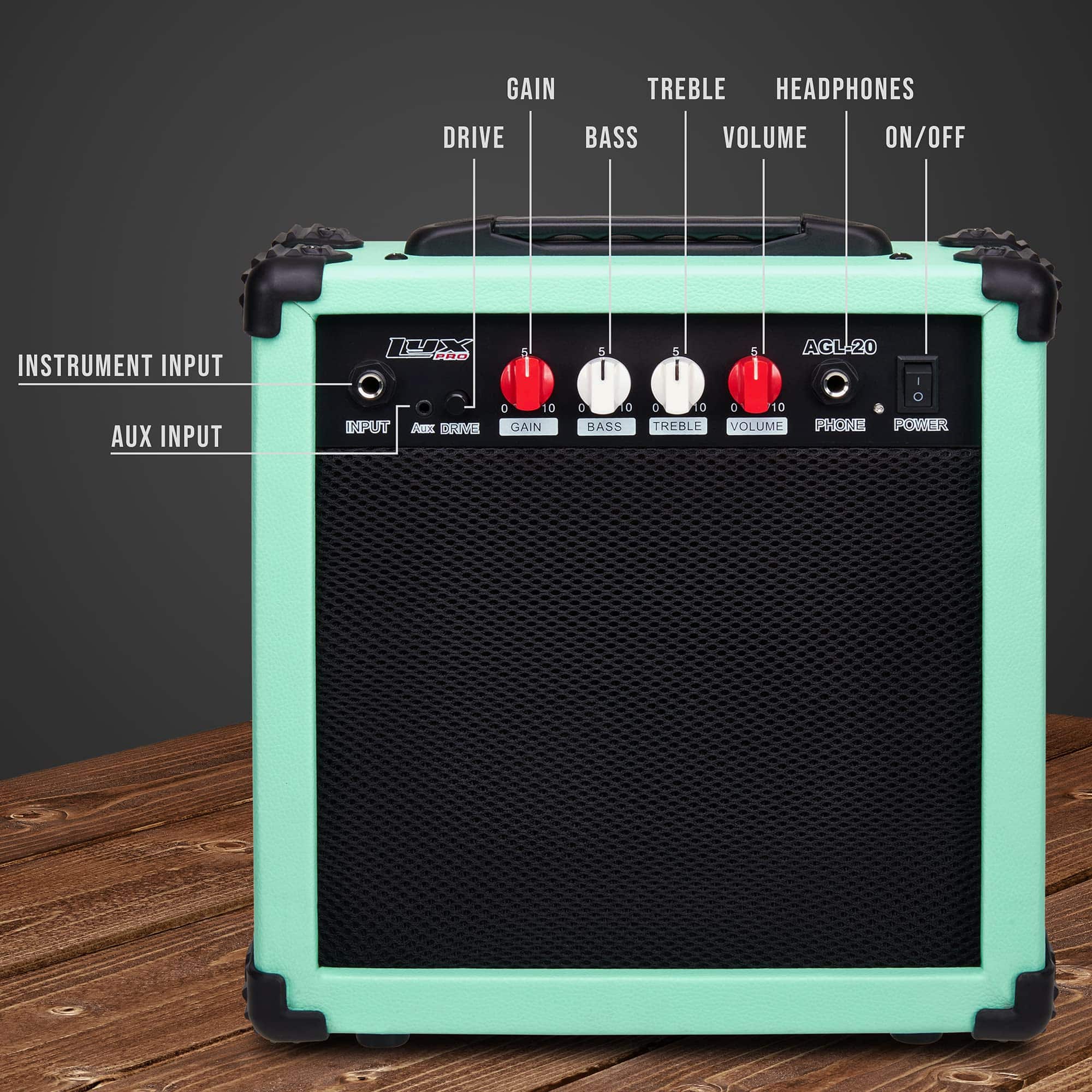Amplificador de Guitarra Eléctrica LyxPro 20 Vatios con - Imagen 4