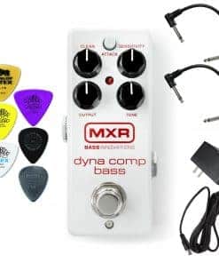 Briskdrop MXR M282 Bass Dyna Comp Mini Paquete con 2 Cables
