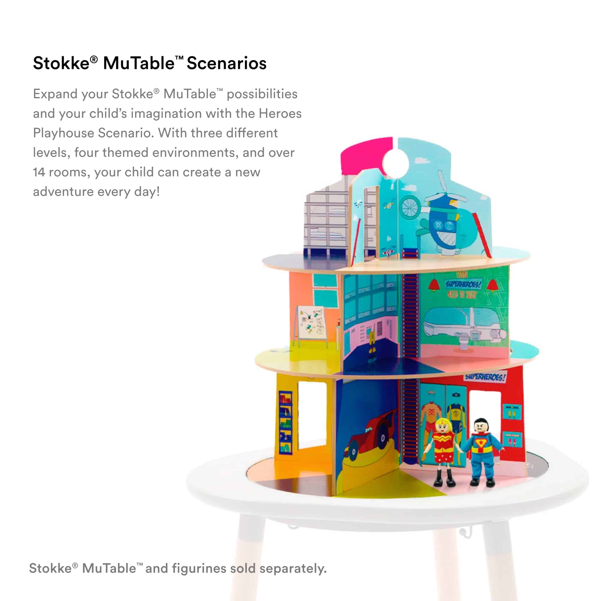 Stokke MuTable Heroes Playhouse - Incluye Cueva de - Imagen 4