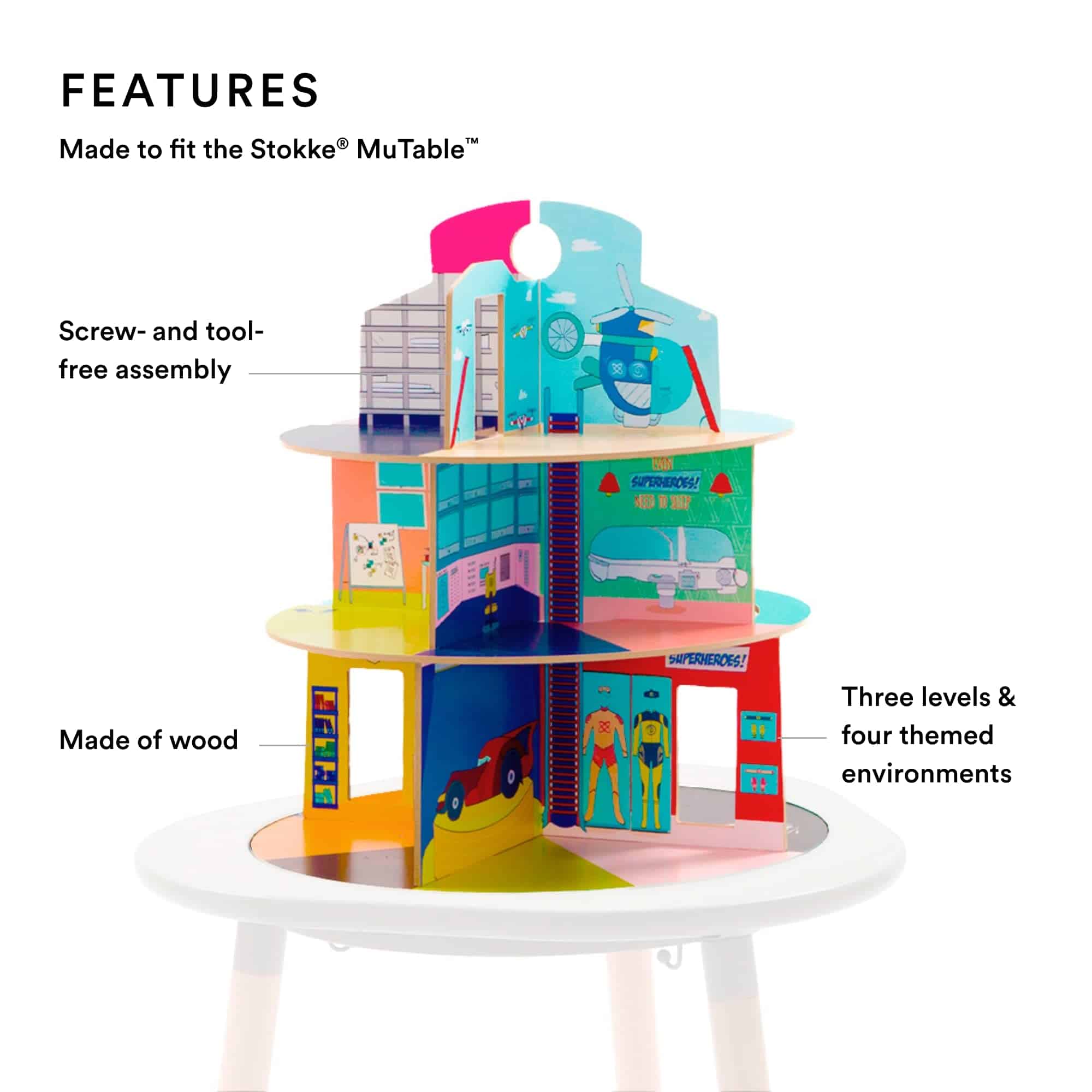 Stokke MuTable Heroes Playhouse - Incluye Cueva de - Imagen 3