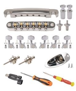 Puente de cola de guitarra Unxuey Silver 6 string Guitar