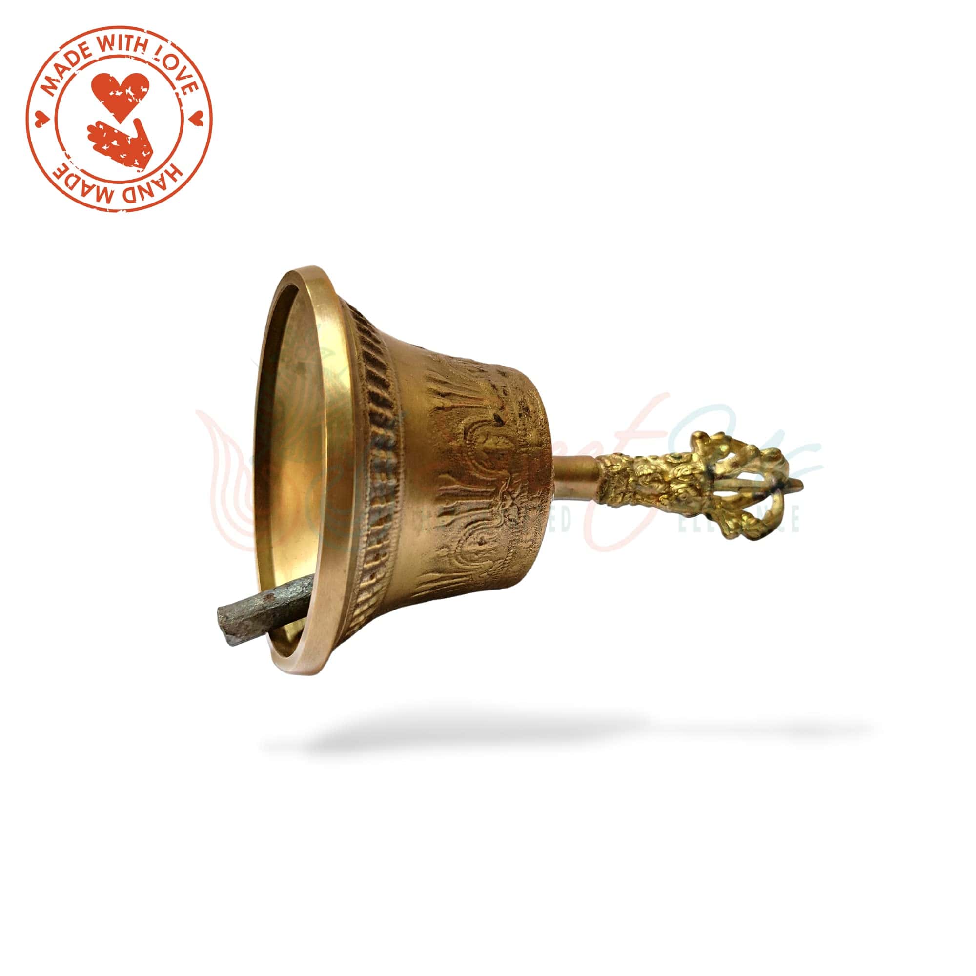 Campana de Mano Sólida y Resistente de Latón Antiguo Sweet - Imagen 6