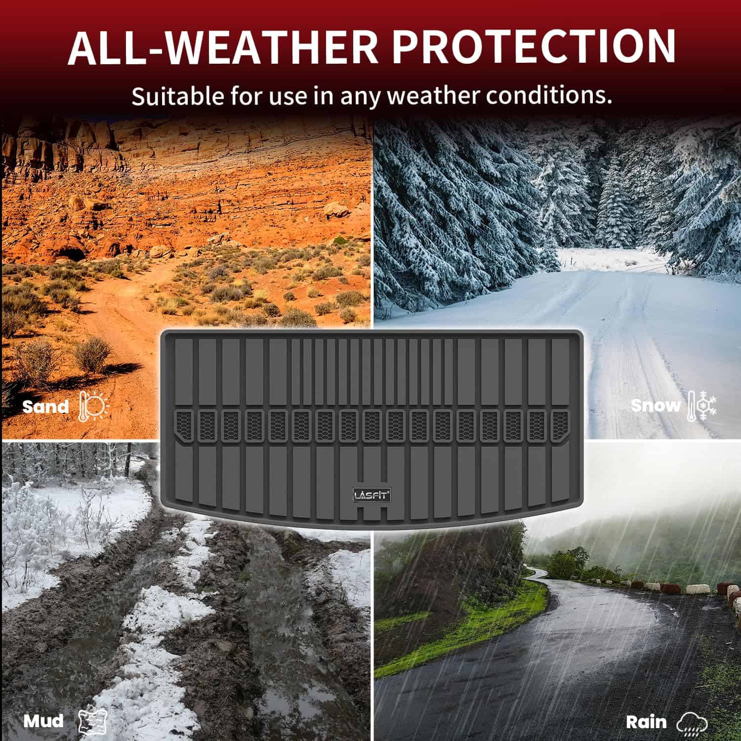 Lámina de carga LASFIT para Jeep Grand Cherokee L 2021-2024 - Imagen 7