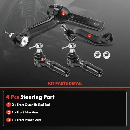 Juego de 4 piezas de A-Premium - Extremo de varilla de - Imagen 4