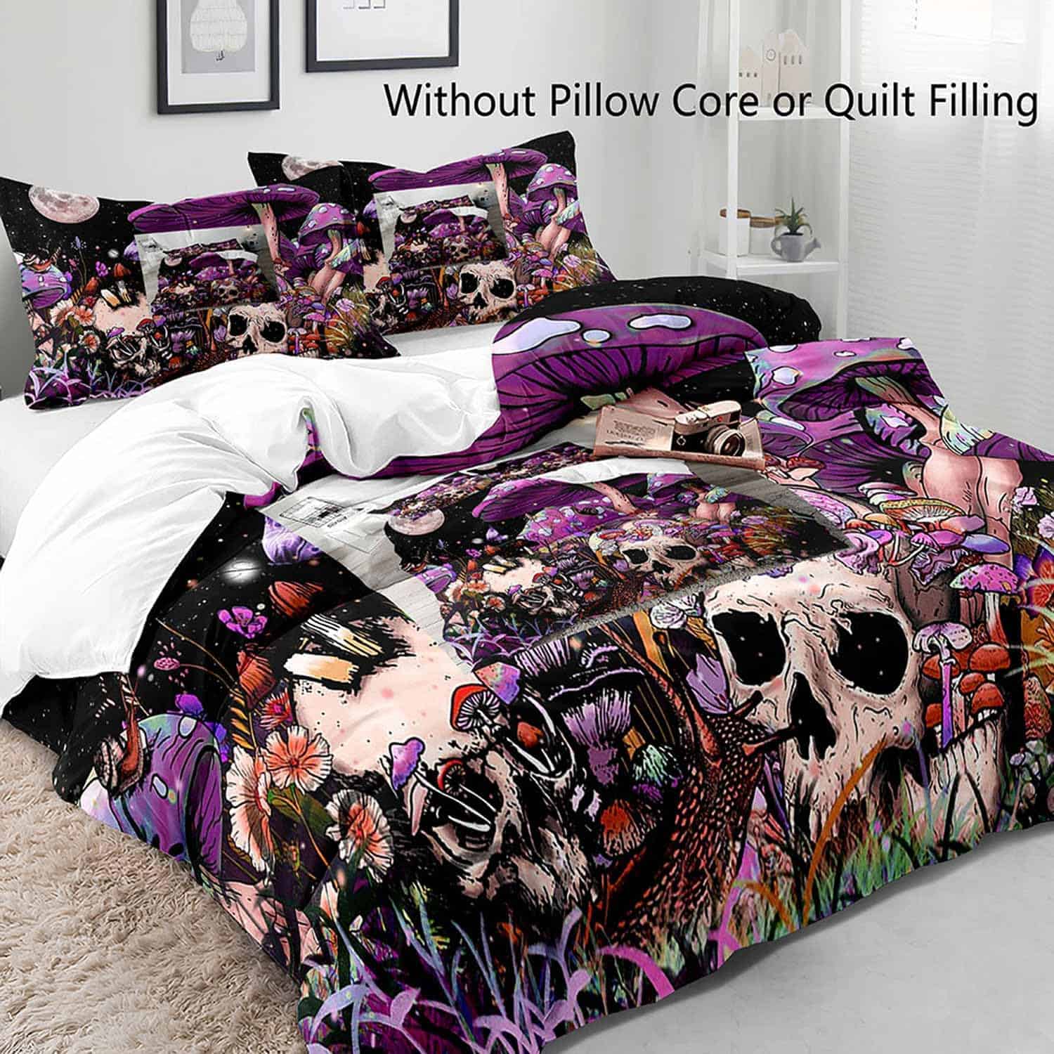 Juego de Cama de Hongo de 3 Piezas, Funda de Edredón de - Imagen 4